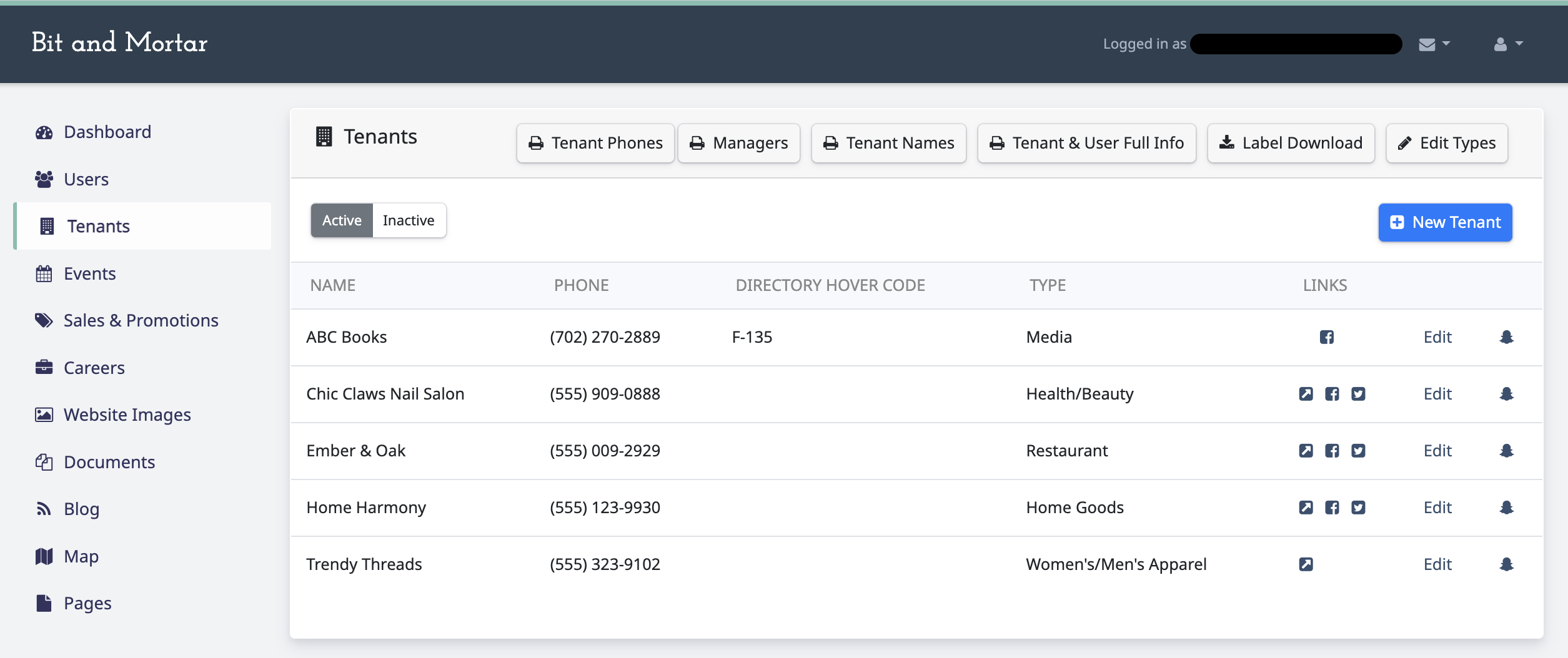 Bit and Mortar Sales Page Screenshot.